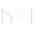 vidaXL Gartenzaun Outdoor Euro Zaun mit Spitzen 25 x 0,8 m Verzinkter Stahl Netz, (1-St)