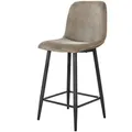 Barhocker Balurne im 2er-Set mit Cord-Bezug, modern mit Lehne, Sand, gepolstert und bequem