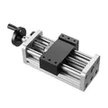 VEVOR Linearantrieb, 100 mm Hub, Kugelgewindetrieb, CNC-Linearführungsschiene, Doppelachse, C7-Hochpräzision, Gleitblock mit Kugellager, manuelles Handrad, für CNC-Fräsmaschinen-XYZ-Achse