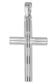 TRENDOR Schmuck Kreuz-Anhänger 925 Silber Rhodiniert 24 mm für Damen und Herren