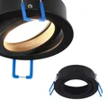 EDO Einbau-Deckenleuchte Rund OSMIN RING Schwarz Ø74 mm – Verstellbarer Einbaustrahler – Austauschbarer Ring für OSMIN RIM Leuchten – Moderne Deckenspots für Wohnzimmer, Schlafzimmer, Küche