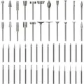 Diamant Fräser Set 52 Stück Schleifstifte 3mm Schaft für Glas Edelstein Polieren