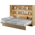 Meblini Schrankbett, Eiche Artisan, Holzwerkstoff, 7-Zonen, Rechteckig, 200x140 cm, Schlafzimmer, Betten, Klappbetten