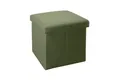 Intirilife Sitzhocker (Faltbarer Sitzhocker 30x30x30 cm, 1 St), Faltbarer Sitzhocker mit Stauraum und Deckel aus Stoff in Leinen Optik
