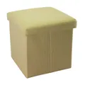 Faltbarer Sitzhocker 30x30x30 cm in FRÜHLINGS GRÜN  Sitzwürfel mit Stauraum u...