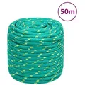 vidaXL Bootsseil Grün 16 mm 50 m Polypropylen