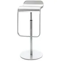 Barhocker Lem Lapalma Sitz Edelstahl silber, Designer Shin, Tomoko Azumi, 37x74-87x42 cm