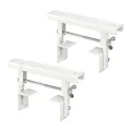 siwitec Universal-Heizkörperkonsole 190 x 35 x 1,5 mm im 2er-Set, vormontiert, weiß, für Flach- oder Rippenheizkörper
