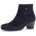 Gabor Stiefelette, Blockabsatz, Ankleboots, mit Ziernähten blau 40 EU (6,5 UK)