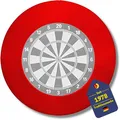 BEST SPORTING Dartscheiben-Umrandung I hochwertiges Dart Zubehör I passend für Jede Dartscheibe mit 45,5cm Durchmesser I vierteilig I Dart Surround 2,5 kg in rot I Dartboard Surrounds