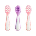 Munchkin Gentle Dip Mehrstufige Erste Löffel | Beikostlöffel für Babys ab 4 Monaten | Ideal für Babygeführte Beikost (BLW) | Ergonomisches Design | BPA-frei | Rosa & Lila | 3er-Pack
