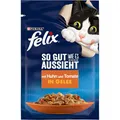 Felix So gut wie es aussieht Katzenfutter nass in Gelee, mit Huhn und Tomate, 26er Pack (26 x 85g)