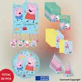 20-tlg. Peppa Pig Party Set für Kindergeburtstag