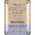 LANOLU Retro Blechschild MANCHE MENSCHEN, lustige Sprüche Schild Freundschaft, Shabby Chic Deko, Geschenke für beste Freunde, Retro Farmhouse Deko, vintage Metallschilder 15x20cm