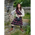 Vehi Mercatus Wikinger-Kostüm Schottenrock, 8 Yard Kilt, Black Stewart Tartan blau|gelb|rot|schwarz XXL | XXL