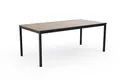 Keter Porto Esstisch für den Außenbereich, für Garten und Terrasse, 200 x 95 x 75 cm, geeignet für 8 Personen, Tischplatte in Holzoptik, Gestell aus Metall, Graphit