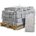 Galamio Granit Randsteine 40*20*10 » gebrochen « 1000kg Palette - Grau