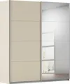 Schwebetürenschrank OTTO HOME "Kleiderschrank Schrank Garderobe Schlafzimmerschrank THANOS", beige (beige (champagner) mit spiegel), B:181cm H:210cm T:62cm