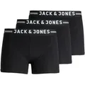 Jack & Jones Boxer Sense Trunks (Packung, 3-St., 3er-Pack) Baumwollmischung, elastisches Bündchen schwarz M