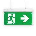LED-Fluchtwegleuchte Exit Leuchte mit Notstromakku inklusive 4 x Piktogrammen
