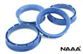 4x Zentrierringe 66,6 - 57,1 Audi VW Seat Skoda Blau 66,6 auf 57,1 CMS DBV 