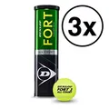 DUNLOP Fort All Court Tennisbälle 3 Dosen a 4 Bälle