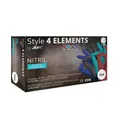AMPri Handelsgesellschaft mbH Style 4 Elements Nitrilhandschuhe, puderfrei, farbenmix, Unsterile Einmalhandschuhe mit Fingerspitzentexturierung, 1 Packung = 96 Stück, Größe S 01171-S