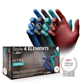 AMPRI Nitrilhandschuhe, bunt, Farbenmix, 96 Stück/Box, Größe S, puderfrei, Style 4 Elements by Med-Comfort: Nitril Einmalhandschuhe, Einweghandschuhe in den Größen XS, S, M, L, XL