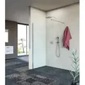 VIGOUR V3 Duschabtrennung ESG-Glas freistehend 100 x 200 cm, chrom matt - Silber