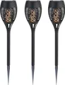 Trend Line LED Gartenfackel Trendline LED Solarfackel 3er-Set 40 cm mit, Inkl. Leuchtmittel, Nicht dimmbar ohne Bewegungsmelder