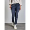 STREET ONE Gerade Jeans Middle Waist blau 32