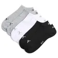 PUMA 3 Paar Unisex Herren Damen Sportsocken Kurzsocken Sneaker Socken, Farbe:Mehrfarbig, Größe:43-46, Artikel:-882 grey/white/black