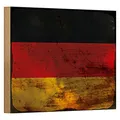 Holzschild Flagge Deutschland 18x12cm Flag Germany Rost