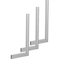 STAHLWERK Aluminium-Anschlagwinkel 3er Set 400 MM Schlosserwinkel Flachwinkel