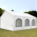 TOOLPORT Hochwertiges Partyzelt 4x6 m Pavillon Zelt PE Plane 450 N Gartenzelt Festzelt Wasserdicht weiß