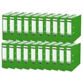 Leitz Qualitäts-Ordner 180° Plastik, 20er Pack, A4, Hellgrün, 8,2 cm Rückenbreite, PP-laminierter Einband, 10105050