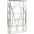 Regal Mit 4 Ebenen Hoxie Metall 175 Cm Silber