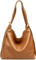 Caspar 2in1 Große Leder Rucksack Schultertasche XL Elegante Damen Handtasche - PREMIUM LINE - Modell No.786 - Made in Italy, Farbe:cognac, Accessoires:One Size