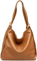 Caspar Schultertasche 2 in 1 XL Leder Damen Rucksack Tasche - PREMIUM LINE - Modell No.786, robust, elegant & unempfindlich - 100% Echtleder - Handmade in Italy