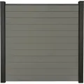 GroJa Solid Steckzaun Sichtschutzzaun Grau Sichtschutz Steckzaun Lamellenzaun