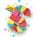 Piñata Zahl 6  für Party Deko Jubiläum Zahlen Pinata Bunt & stabil Geburtstag