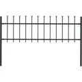 Vidaxl Gartenzaun mit Spears Top 1,8 m Stahlschwarz - Schwarz