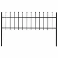 vidaXL Gartenzaun Woerden mit Speerspitze Stahl 181 x 60 cm Schwarz NEU