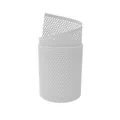 zaun|zu® Premium Sichtschutzstreifen GELOCHT | genarbte Oberfläche | 20% Lochmuster | PP für Doppelstabmatten | Sichtschutz Rolle | Polypropylen | Zaunblende | Made in Germany Weiß 2,55m