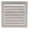 Amig - Quadratisches Lüftungsgitter aus Aluminium mit Moskitonetz | Lüftungsgitter für Luftauslässe | Ideal für Decken | Maße : 150 x 150 mm | Farbe: Silber