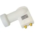 Premium X Twin LNB - 2Fach - für 2 Teilnehmer - 4K Full HD - mit Wetterschutz und LTE Filter für Satellitenschüssel Digital TV Fernseher SAT Receiv