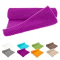 heimtexland ® Badvorleger Chenille Super Flauschig Saugstark Badteppich Badematte Ökotex Typ771 Lila 70 x 120 cm
