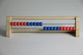 20`er Rechenrahmen rot-blau, Abakus, student`s abacus, System "Kühnel" ReWood®