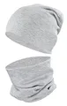 TupTam Mütze und Schal Kinder Set – Weiches Schal Mütze Set Kinder für Herbst und Winter, Farbe: Grau Meliert, Größe: 56-62