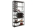 COSTWAY Weinregal, stehend, Metall, für 27 Flaschen, mit Glashaltern & Regal
